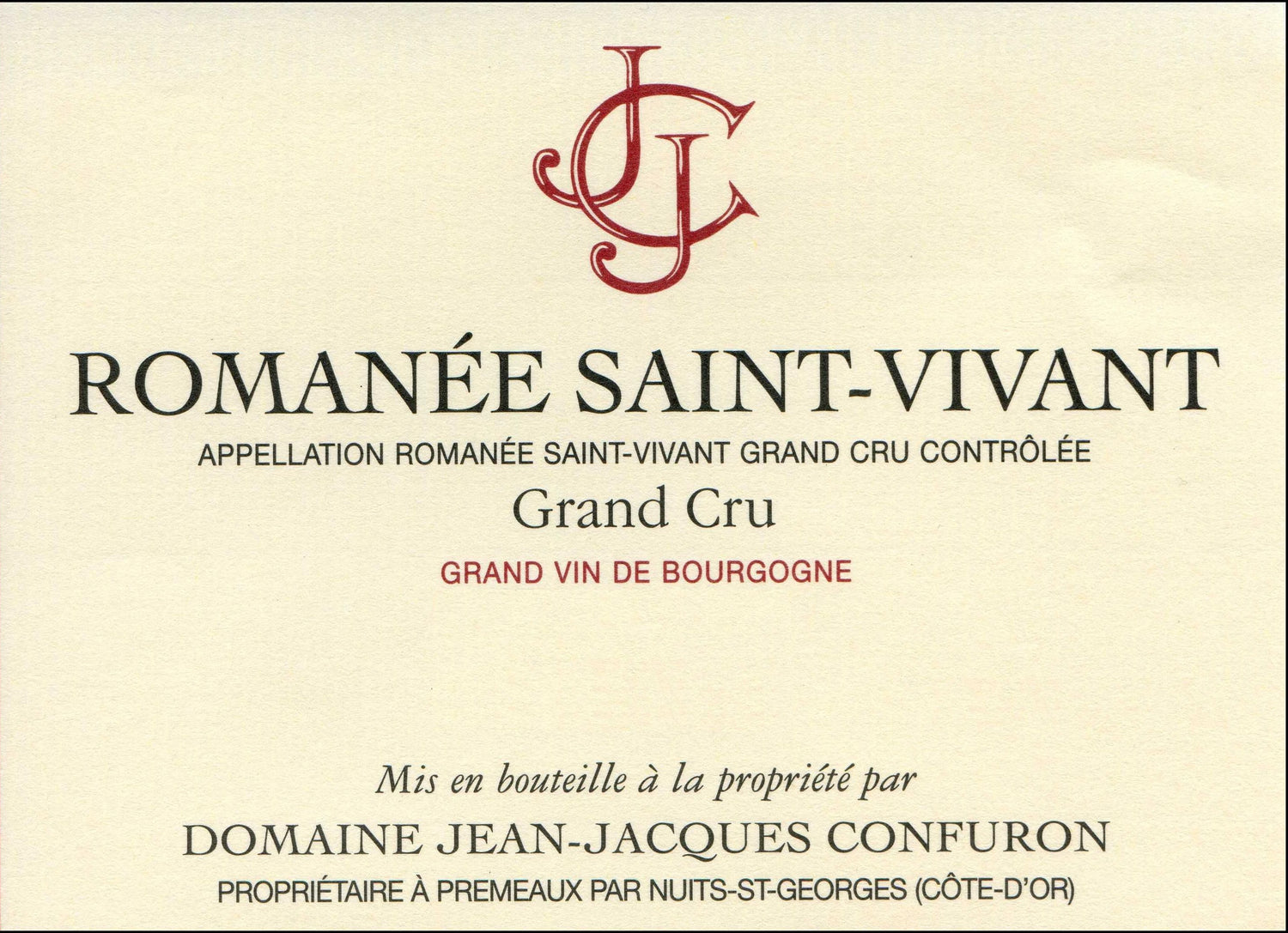 2013 Jean Jacques Confuron, Romanee St Vivant 750ml